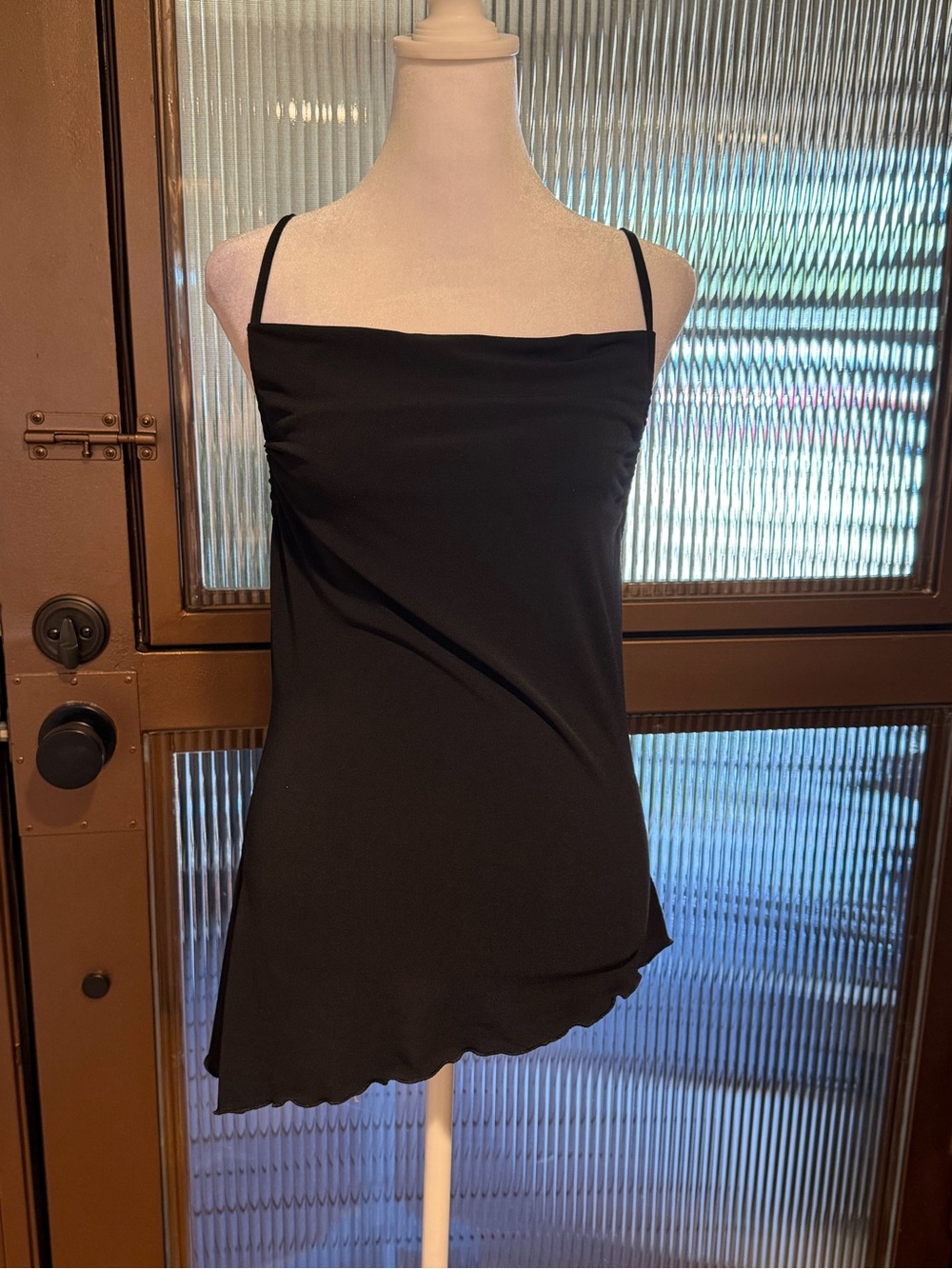Silence + Noise Black Cowl Neck Tank